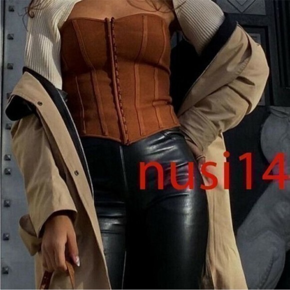 ZARA RUST KNIT BUSTIER - Picture 4 of 5